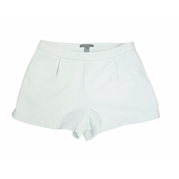 Forever 21 Shorts Size Large Mint Green High-Waisted Mini Hot Pants Tweed Twil - Picture 1 of 8